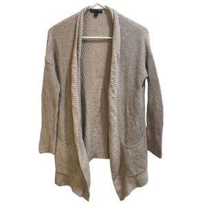 American Eagle Outfitters Open Front Cardigan size XS,‎ Tan/ Cream Pockets